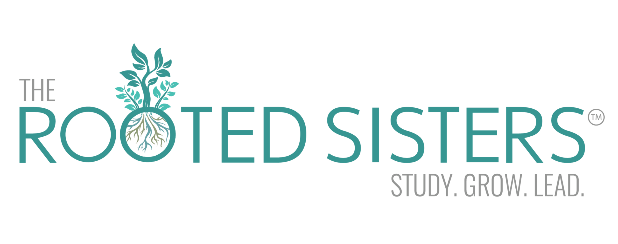 The Rooted Sisters logo with a tree and Bible symbol
